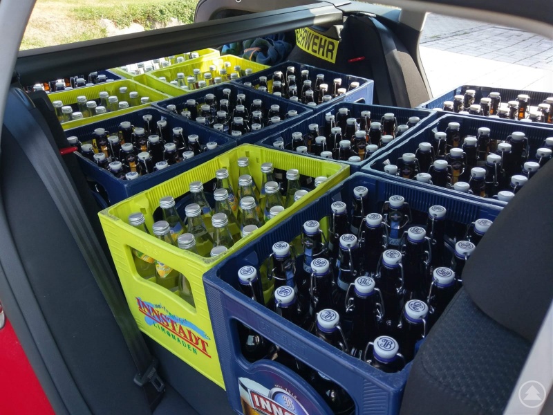 Das Auto von Manuel Weber war gut befüllt.