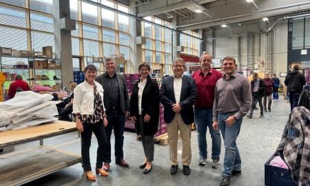 Bildunterschrift von links: Eva-Maria Kelch, Helmut Weber, Christine Reitberger, Konrad Niederländer, Jochen Hany und Andreas Manthey