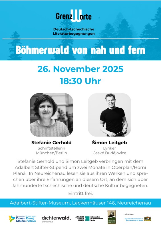 Flyer/Grafik zum Event: Böhmerwald von nah und fern am Mi., 26.11.2025 von 18:30 bis 20:00 Uhr