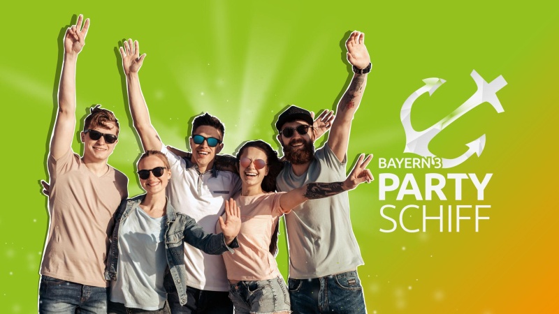 Flyer/Grafik zum Event: BAYERN 3 Partyschiff am Fr., 08.09.2023 ab 20:00 Uhr