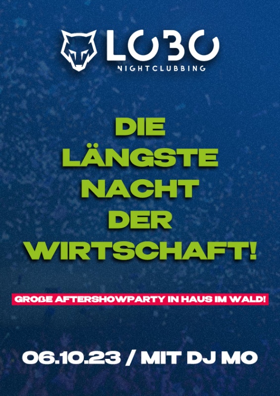Flyer/Grafik zum Event: Die längste Nacht der Wirtschaft FRG 2023 am Fr., 06.10.2023 ab 21:00 Uhr