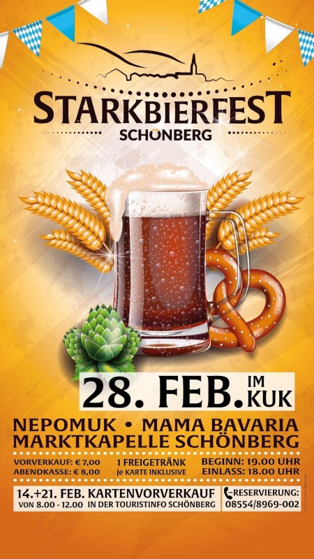 Flyer/Grafik zum Event: Starkbierfest am Sa., 28.02.2026 von 18:00 bis 23:00 Uhr