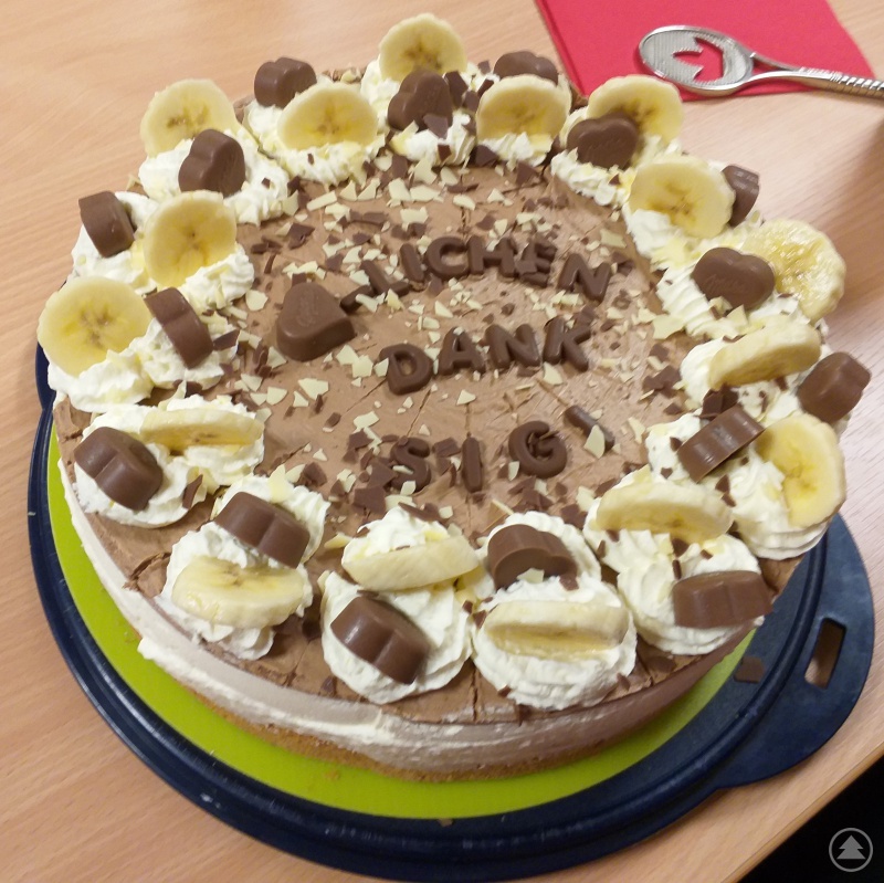 Als Dankeschön gab es eine leckere "Danke"-Torte.