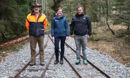 Das letzte Waldbahngleis erstrahlt in neuem Glanz