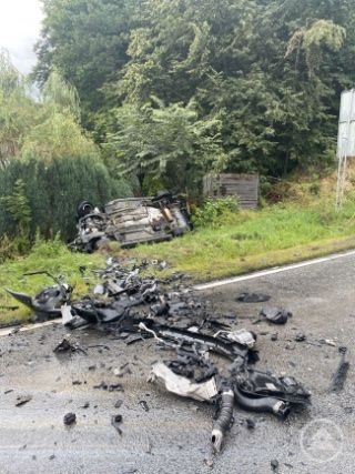 Stark beschädigter Pkw der 63-Jährigen