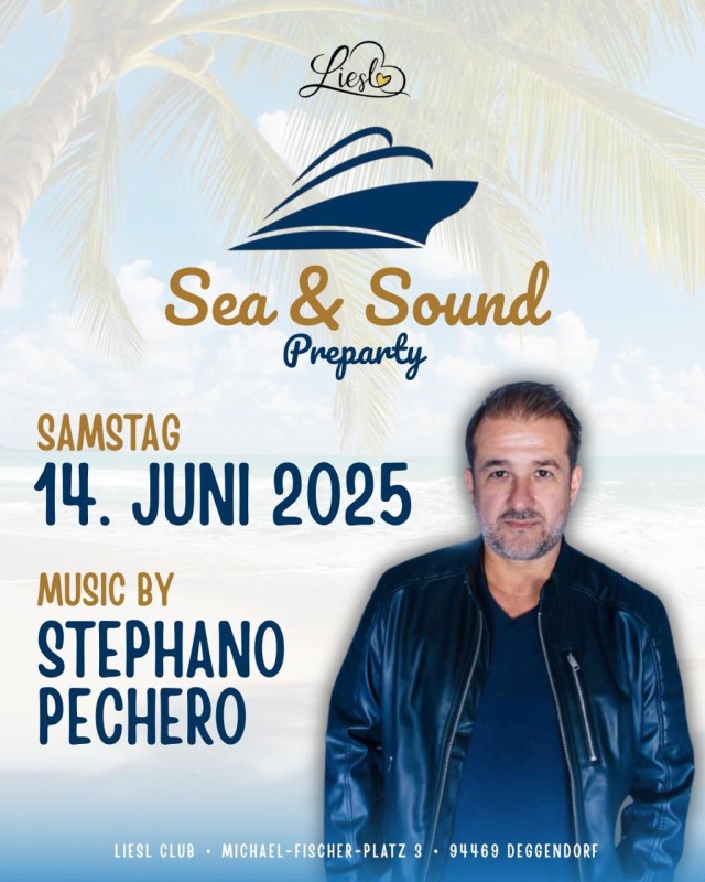 Flyer/Grafik zum Event: Sea & Sound Preparty 2025 im Liesl Club am Sa., 14.06.2025 ab 23:00 Uhr