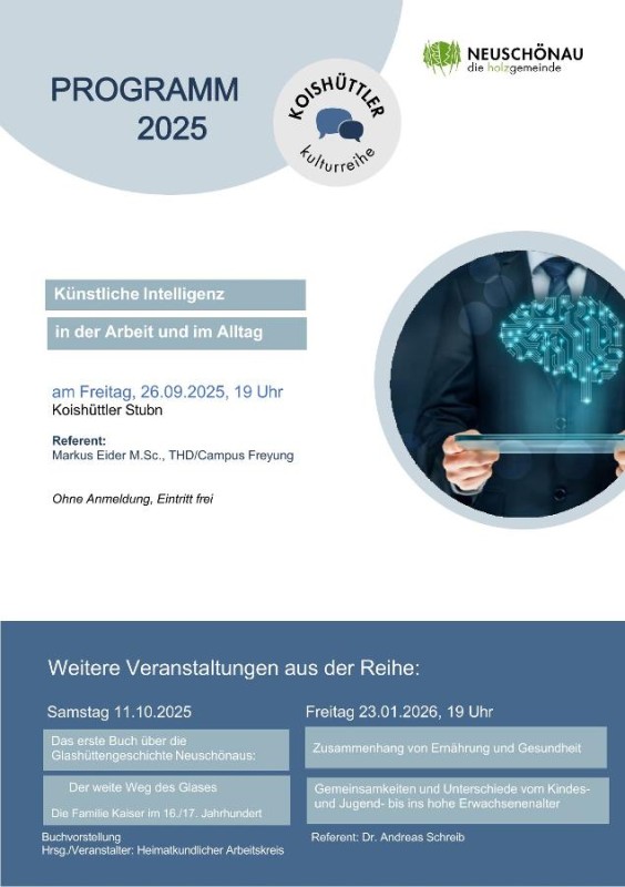 Flyer/Grafik zum Event: Koishüttler Kulturreihe am Fr., 26.09.2025 von 19:00 bis 20:00 Uhr