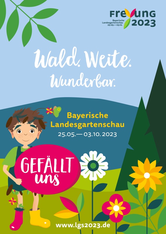 Flyer/Grafik zum Event: Bayerische Landesgartenschau Freyung 2023 am Do., 25.05.2023 - Di., 03.10.2023