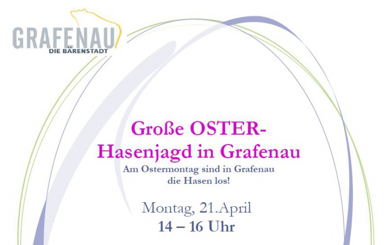 Flyer/Grafik zum Event: Große OSTERHasenjagd in Grafenau am Mo., 21.04.2014 von 14:00 bis 16:00 Uhr