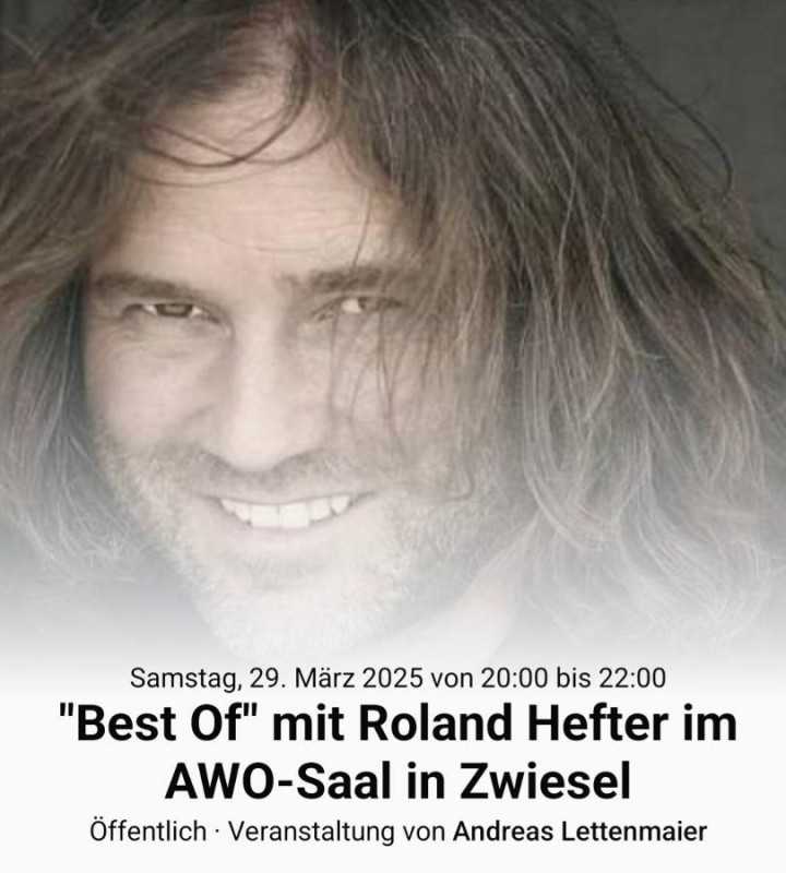 Flyer/Grafik zum Event: Best of Roland Hefter am Sa., 29.03.2025 von 20:00 bis 22:00 Uhr