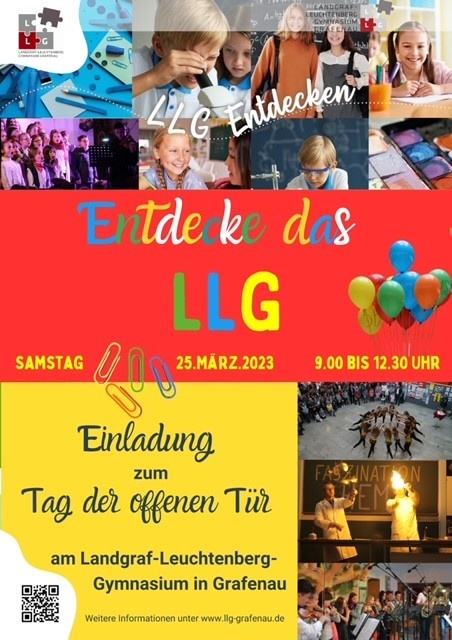 Flyer/Grafik zum Event: Tag der offenen Tür | LLG Grafenau am Sa., 25.03.2023 von 09:00 bis 12:30 Uhr