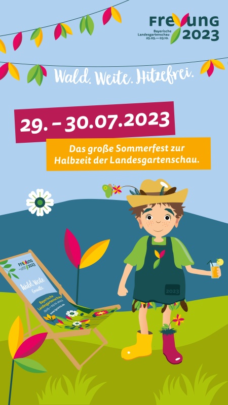 Flyer/Grafik zum Event: Bayerische Landesgartenschau Freyung 2023: Wald.Weite.Hitzefrei. am Sa., 29.07.2023