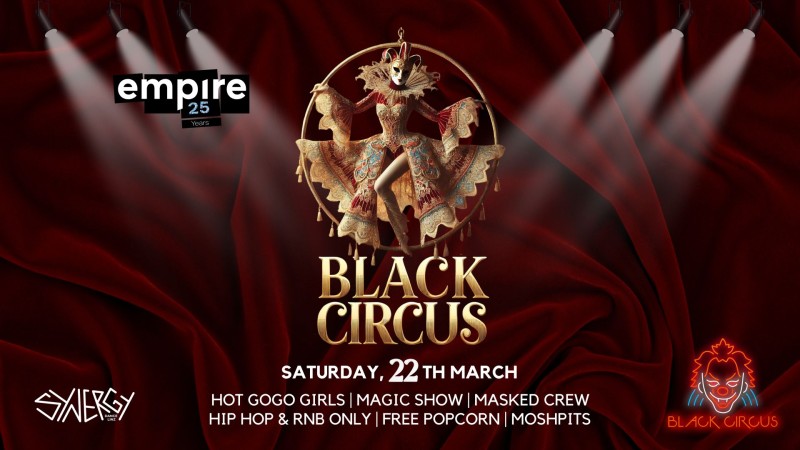 Flyer/Grafik zum Event: Black Circus am Sa., 22.03.2025 ab 21:00 Uhr