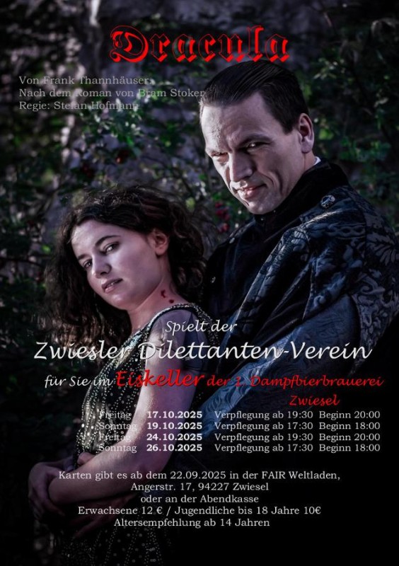 Flyer/Grafik zum Event: Dracula am So., 19.10.2025 - Mo., 26.10.2026