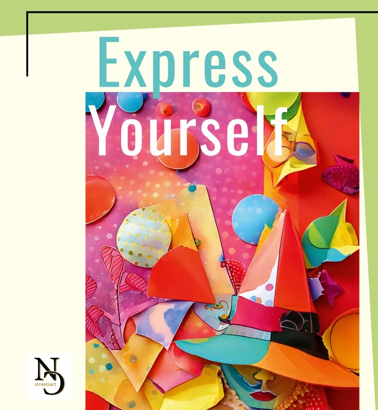 Flyer/Grafik zum Event: Express Yourself - freies künstlerisches Gestalten (2-Tages-Kunst-Workshop) am Sa., 09.05.2026 - Sa., 16.05.2026