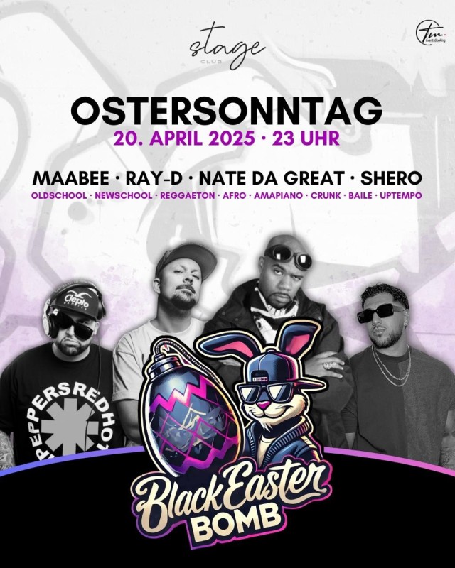 Flyer/Grafik zum Event: Black Easter BOMB am So., 20.04.2025 ab 23:00 Uhr