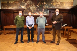 Corona-Impfzentrum der Stadt Passau: Erste Strukturen stehen