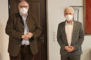 Abschiedsbesuch von Robert Wufka bei Oberbürgermeister Jürgen Dupper