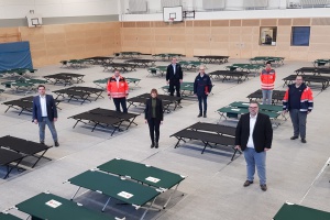 Notunterkunft für Aufnahme eingerichtet