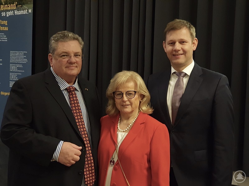 Zu Gast in Grafenau mit Bürgermeister Max Niedermeier, die stv. Landrätin in Freyung-Grafenau Helga Weinberger und MdL Thomas Erndl.