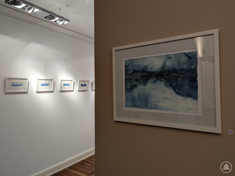 Aquarell blue von Leo Sch&auml;fer