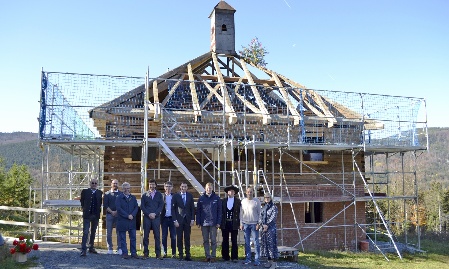 Richtfest des Paul-Friedl-Geburtshauses im Freilichtmuseum Finsterau