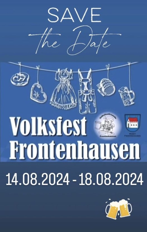Flyer/Grafik zum Event: Volksfest Frontenhausen am Mi., 14.08.2024 - So., 18.08.2024