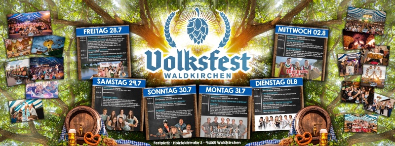 Flyer/Grafik zum Event: Volksfest Waldkirchen am Fr., 28.07.2023 - Mi., 02.08.2023
