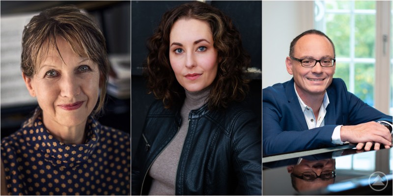 Das Ensemble der Wirthauslesungen 2024 v. l.: Christine Reitmeier, Teresa Sperling, und Sven Ochsenbauer