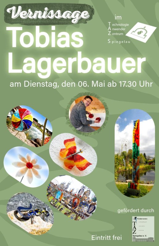 Flyer/Grafik zum Event: Vernissage Tobias Lagerbauer am Di., 06.05.2025 von 17:30 bis 21:00 Uhr