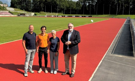 Laufbahn Dreiflüssestadion