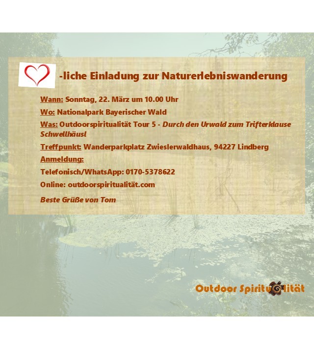 Flyer/Grafik zum Event: Naturerlebniswanderung und mehr ... am So., 22.03.2026