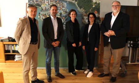 Neues Leitungsteam der Grundschule Grubweg besucht Oberbürgermeister Dupper