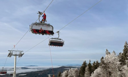 Erfolgreiche Bergeübung an den neuen Sesselbahnen in Mitterdorf