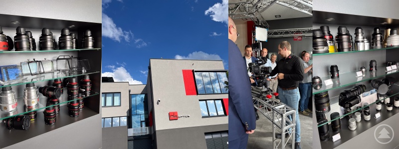 Impressionen von IB/E optics in Freyung bei der Unternehmensbesichtigung.