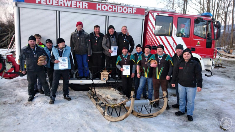 Diese drei Viererteams hatten die Kufen vorn: Das