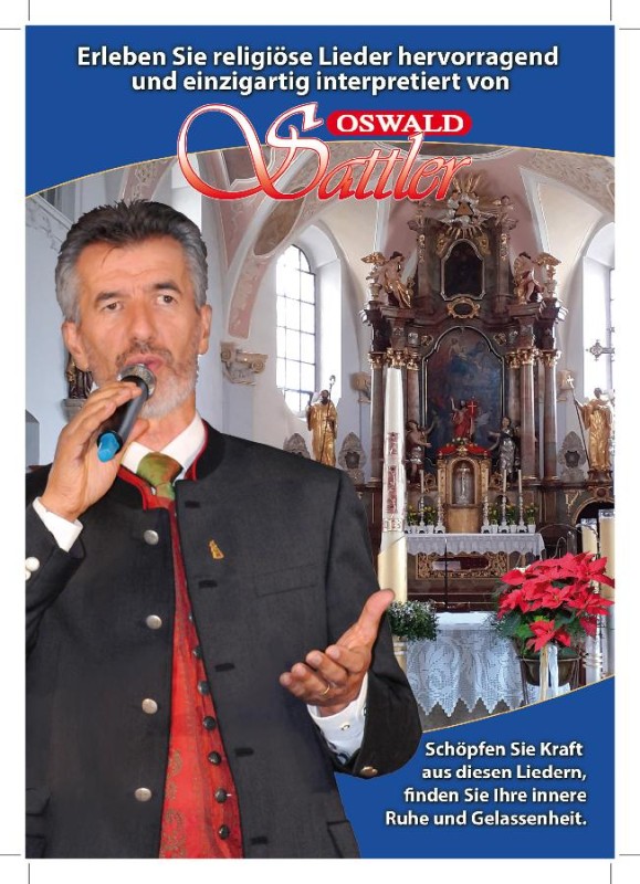 Flyer/Grafik zum Event: Adventskonzert mit Oswald Sattler am Di., 03.12.2024 von 19:00 bis 21:00 Uhr