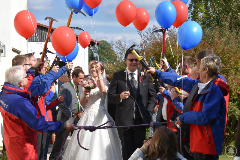 Die Ballons werden übergeben