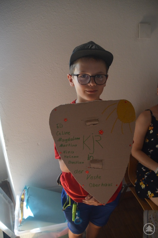 Natürlich darf auf einer Burg ein eigenes Ritter-Wappen nicht fehlen.