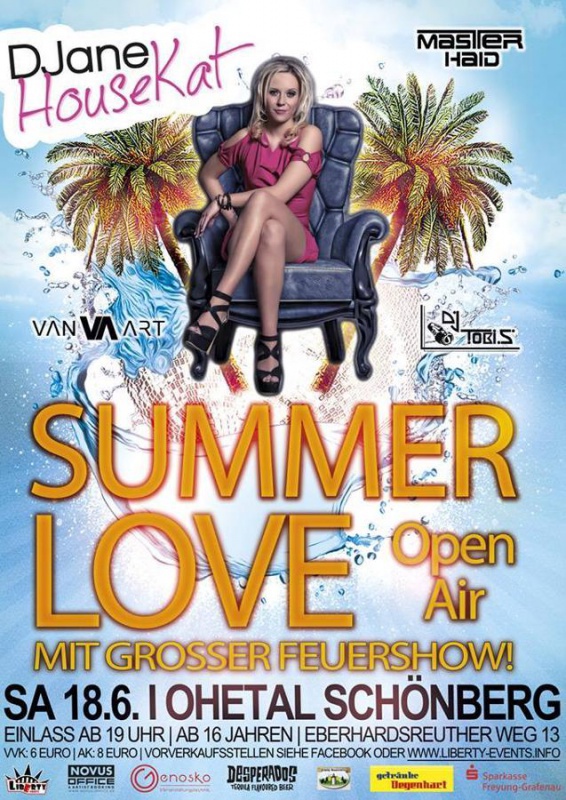 Flyer/Grafik zum Event: Sommer Love Open Air am Sa., 18.06.2016 - So., 19.06.2016 von 19:00 bis 02:00 Uhr