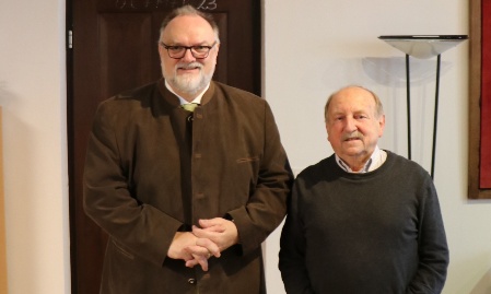 Hermann Kapfhammer zu Besuch bei Oberbürgermeister  Jürgen Dupper