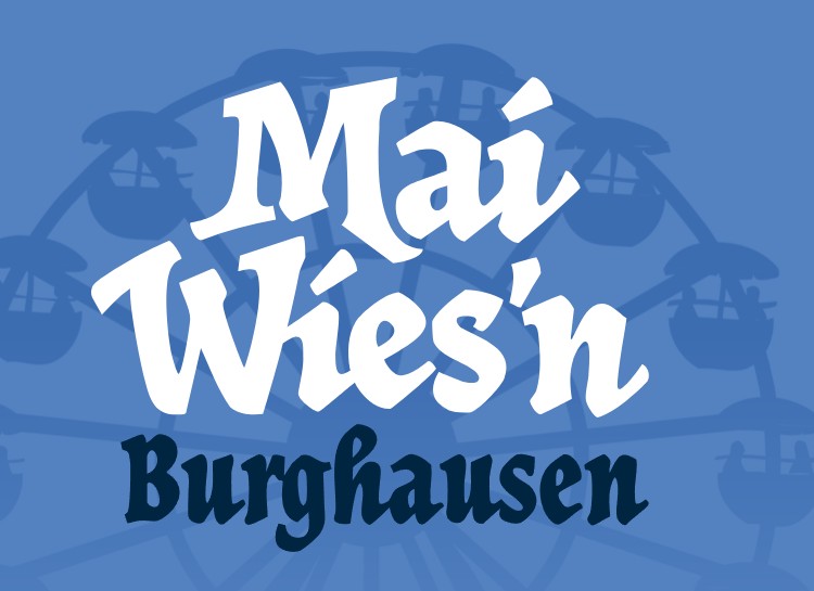 Flyer/Grafik zum Event: 55. Burghauser Mai-Wies´n 2025 am Fr., 23.05.2025 - So., 01.06.2025