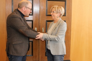 Kaspar Sammer zum Antrittsbesuch bei Landrätin Rita Röhrl