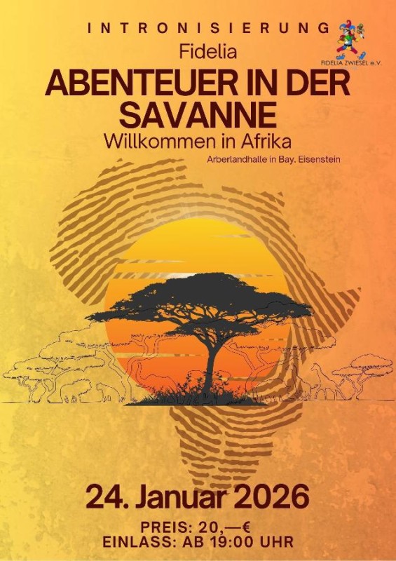 Flyer/Grafik zum Event: Fidelia-Faschingsball Inthronisierung am Sa., 24.01.2026 von 19:00 bis 23:00 Uhr