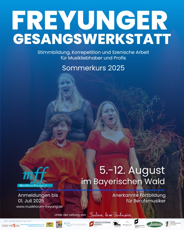 Flyer/Grafik zum Event: Freyunger Gesangswerkstatt 2025 am Di., 05.08.2025