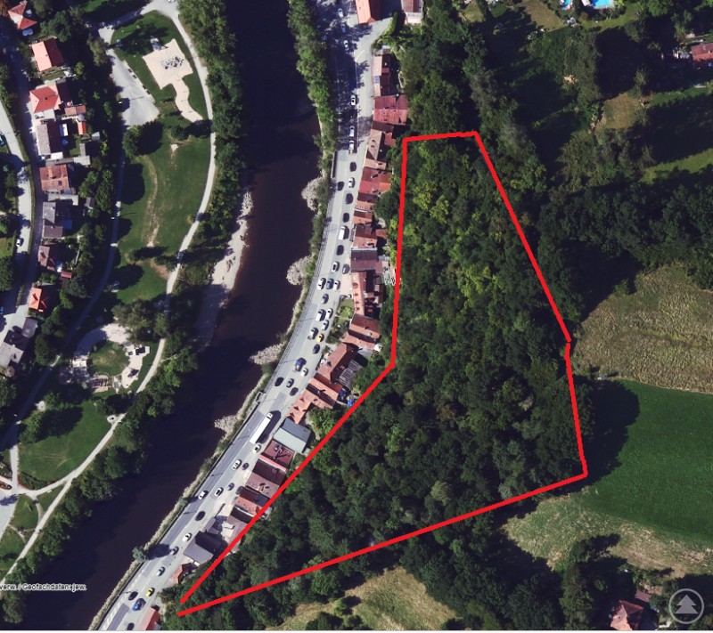 Bereich der Hangsicherungsarbeiten Freyunger Straße