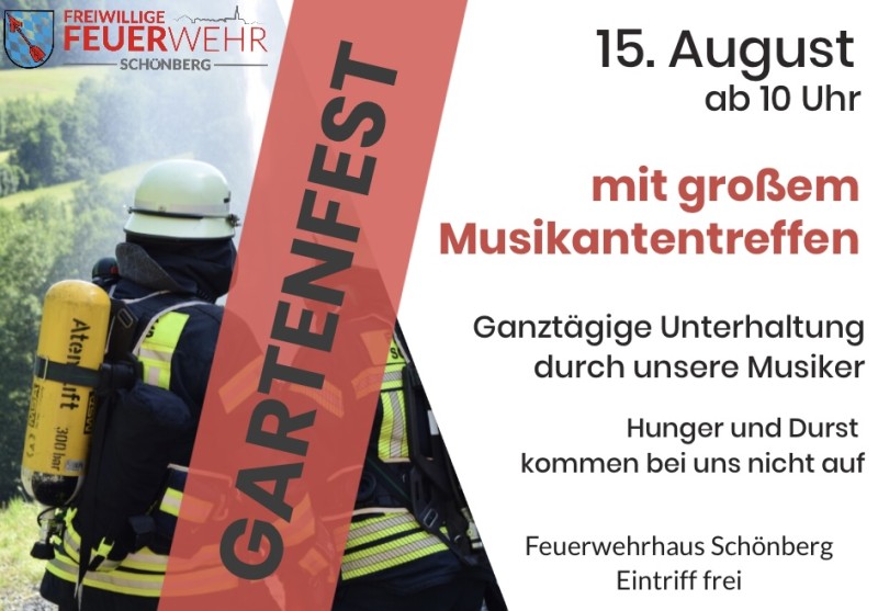 Flyer/Grafik zum Event: Gartenfest am Fr., 15.08.2025 von 10:00 bis 23:30 Uhr