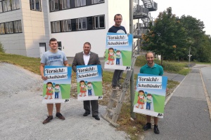 JU-Plakataktion „Vorsicht: Schulkinder!“