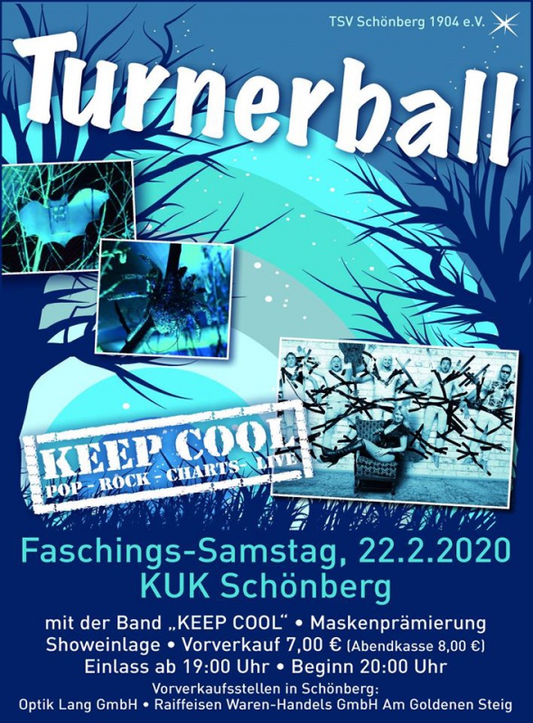Flyer/Grafik zum Event: Turnerball Schönberg 2020 am Sa., 22.02.2020 von 19:00 bis 03:00 Uhr