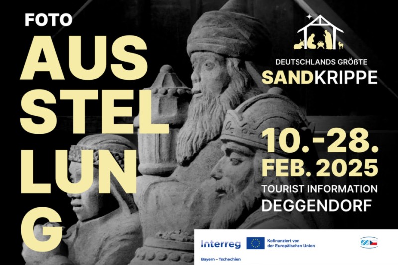 Flyer/Grafik zum Event: Foto-Ausstellung Deggendorfer Sandkrippe am Mo., 10.02.2025 - Fr., 28.02.2025